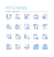 set color line icons hygiene vector image