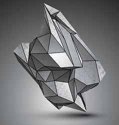 Asymmetric sharp metallic object created from Vector Image
