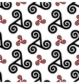 black and red triskel celtic symbols seamless vector image vector image