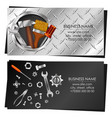 business card with tool for repair and service vector image vector image