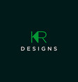 kr creative logo design vector image vector image