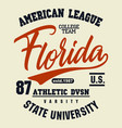 sport t-shirt graphics florida orlando athletic vector image