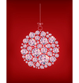diamond christmas ball vector image vector image