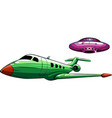 hand draw of jet airplane vector image