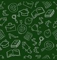 study seamless pattern with school accessories vector image