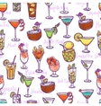 cocktail seamless pattern vector image