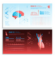 medical hud interface horizontal banners vector image