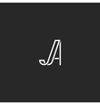 monogram hipster initial a lettres stylish logo vector image