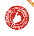 rubber stamp certified - eps10 vector image vector image