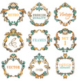 set of vintage frames vector image