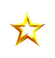 star 3d isolated trendy favorite design vector image