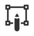 design pencil icon vector image vector image