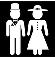 icons of men and women in retro style vector image