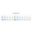 infographic 12 months timeline calendar circles vector image