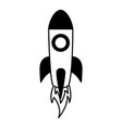 rocket launch on white background vector image vector image