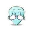 sad guitar plectrum cartoon mascot style vector image