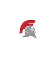 warrior helmet logo vector image vector image