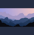 a beautiful morning rocky landscape layer design vector image