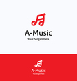 a-music note logo vector image