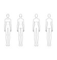 Fashion template standing women Royalty Free Vector Image