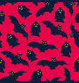 halloween seamless pattern ghosts bats vector image vector image