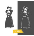 lady old fashion vector image vector image