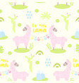 seamless pattern with llama no problama vector image