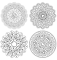 set of ethnic round ornaments mandala vector image