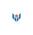 shape square line company logo vector image