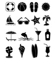 summer holiday icons set vector image