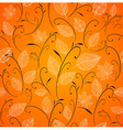 vintage autumn leaves seamless pattern background vector image vector image