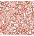 background with hand drawn flowers seamless vector image vector image