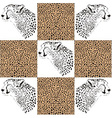 cheetah patterns for textiles and wallpaper vector image