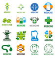 large set of logos for medicine vector image