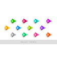 numbered colorful bullet points vector image vector image