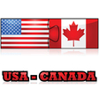united states and canada puzzle vector image