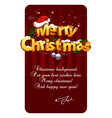 3d christmas lettering vector image