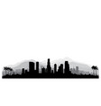 Los angeles skyline with reflection in water Vector Image