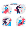 searching opportunity concept set businessmen vector image