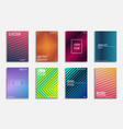collection of halftone abstract posters - fashion vector image