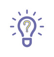 light bulb help idea icon vector image