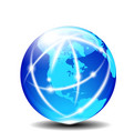 north south america europe global communication vector image