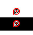pp and p letter initial logo design vector image vector image