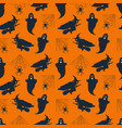 seamless pattern background with halloween vector image vector image