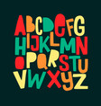 cartoon funny comics font hand drawn colorful vector image