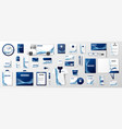 corporate branding identity template design vector image