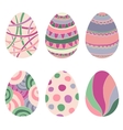 doodle decorative eggs for easter vector image