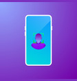 face recognition concept vector image vector image