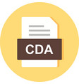 cda file document icon vector image vector image