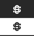 linked ornate symbols so or os letters monogram vector image vector image
